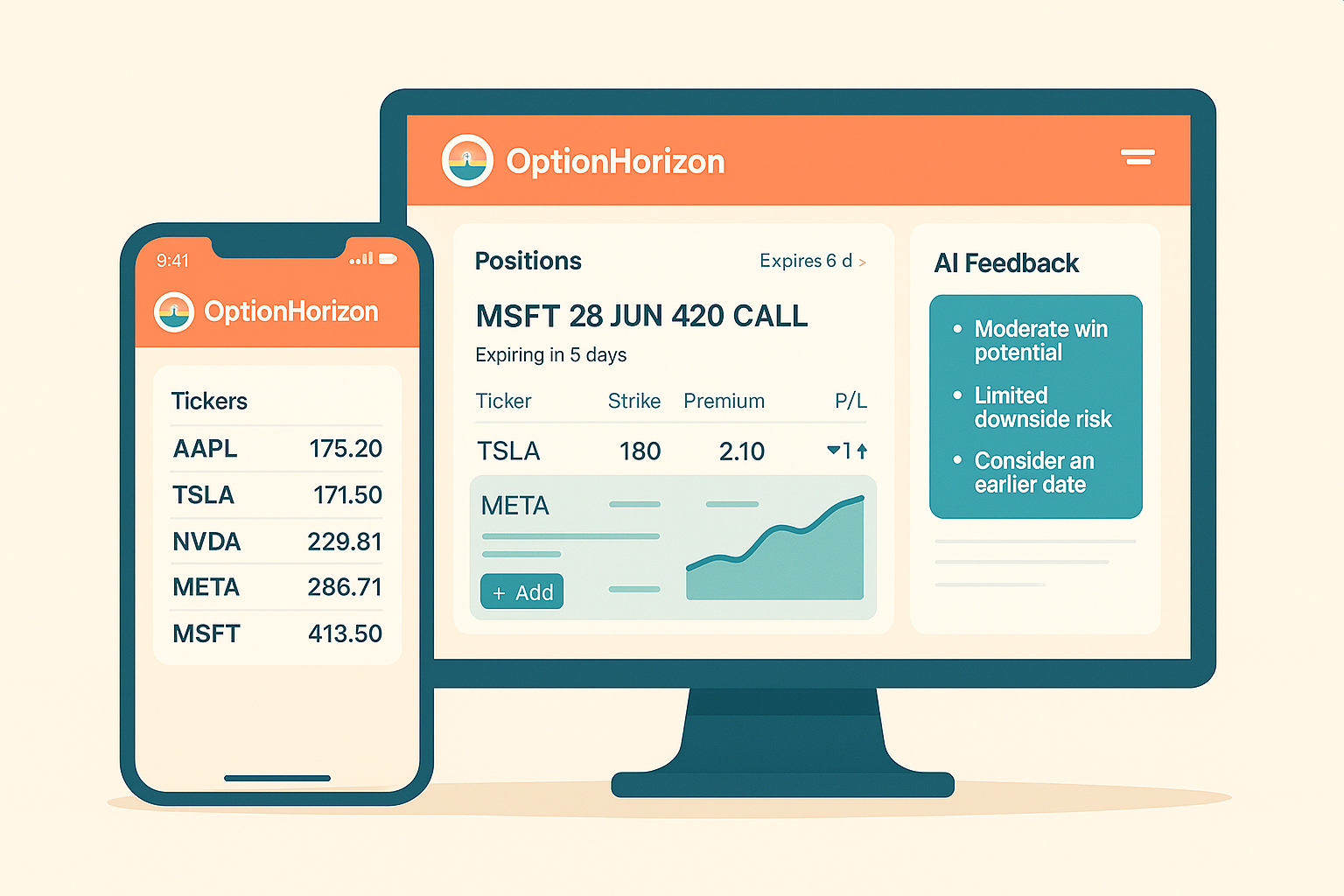 OptionHorizon app preview